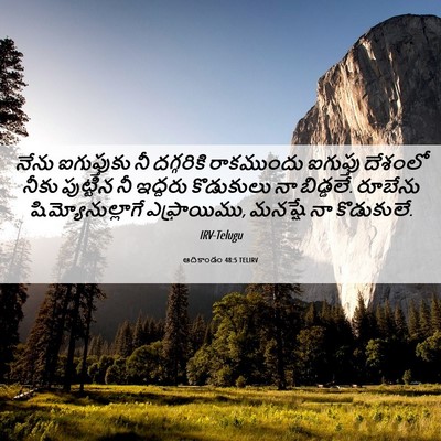 Picture 06 - ఆదికాండం 48:5 TELIRV - నేను ఐగుప్తుకు నీ - Bible Verse Picture