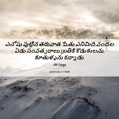 Picture 06 - ఆదికాండం 5:7 TELIRV - ఎనోషు పుట్టిన - Bible Verse Picture