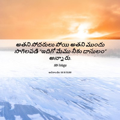 Picture 06 - ఆదికాండం 50:18 TELIRV - అతని సోదరులు పోయి - Bible Verse Picture