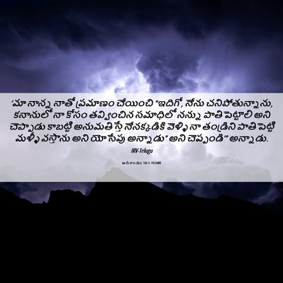 Picture 06 - ఆదికాండం 50:5 TELIRV - ‘మా నాన్న నాతో - Bible Verse Picture