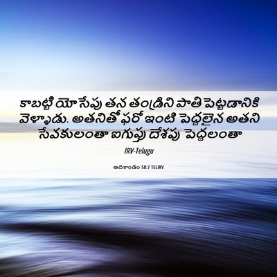 Picture 06 - ఆదికాండం 50:7 TELIRV - కాబట్టి యోసేపు తన - Bible Verse Picture