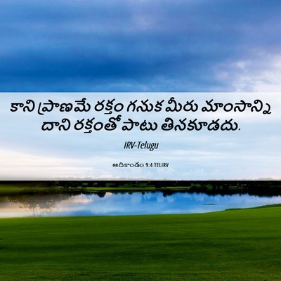 Picture 06 - ఆదికాండం 9:4 TELIRV - కాని ప్రాణమే - Bible Verse Picture