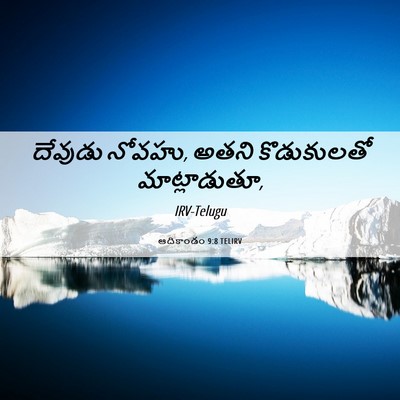 Picture 06 - ఆదికాండం 9:8 TELIRV - దేవుడు నోవహు, అతని - Bible Verse Picture