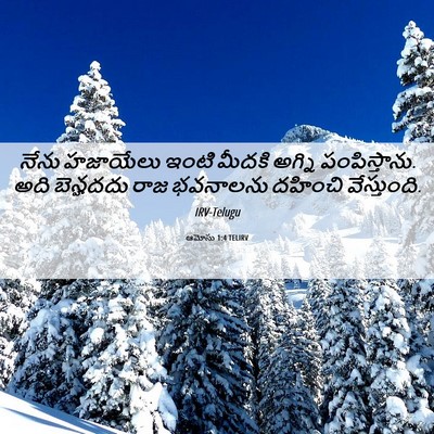Picture 06 - ఆమోసు 1:4 TELIRV - నేను హజాయేలు ఇంటి - Bible Verse Picture