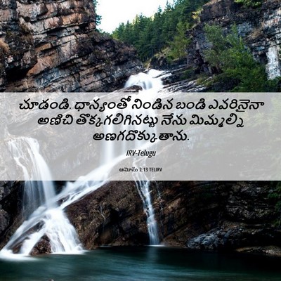 Picture 06 - ఆమోసు 2:13 TELIRV - చూడండి. ధాన్యంతో - Bible Verse Picture