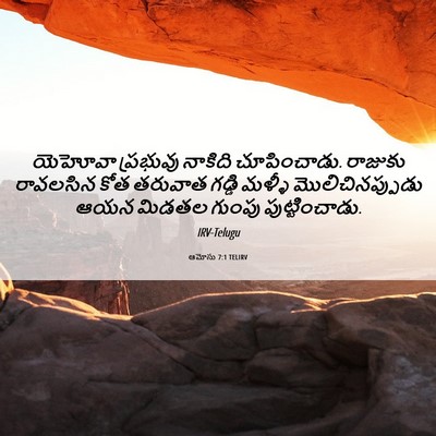 Picture 06 - ఆమోసు 7:1 TELIRV - యెహోవా ప్రభువు - Bible Verse Picture