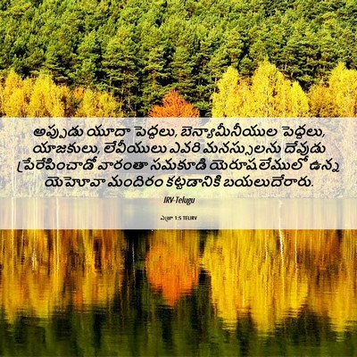 Picture 06 - ఎజ్రా 1:5 TELIRV - అప్పుడు యూదా - Bible Verse Picture