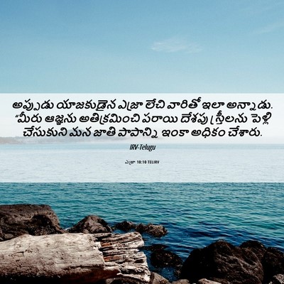Picture 06 - ఎజ్రా 10:10 TELIRV - అప్పుడు యాజకుడైన - Bible Verse Picture