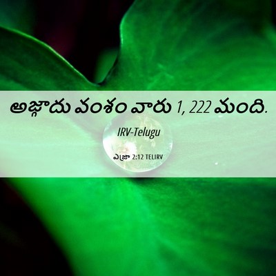Picture 06 - ఎజ్రా 2:12 TELIRV - అజ్గాదు వంశం వారు - Bible Verse Picture