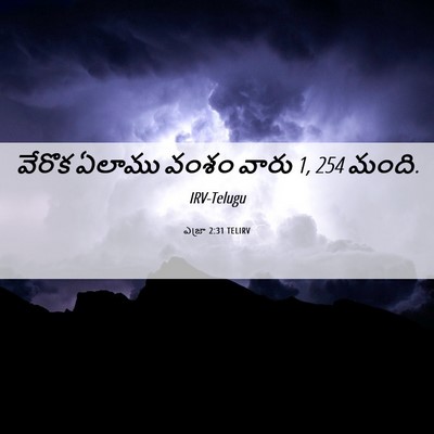 Picture 06 - ఎజ్రా 2:31 TELIRV - వేరొక ఏలాము వంశం - Bible Verse Picture