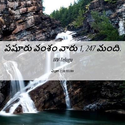 Picture 06 - ఎజ్రా 2:38 TELIRV - పషూరు వంశం వారు 1, 247 - Bible Verse Picture
