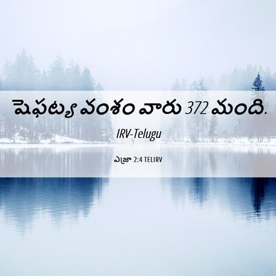 Picture 06 - ఎజ్రా 2:4 TELIRV - షెఫట్య వంశం వారు 372 - Bible Verse Picture