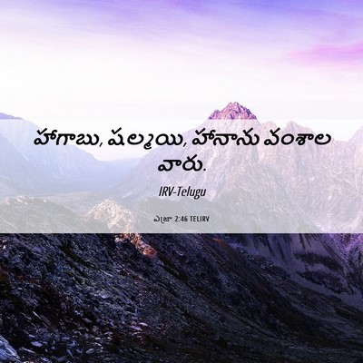 Picture 06 - ఎజ్రా 2:46 TELIRV - హాగాబు, షల్మయి, - Bible Verse Picture
