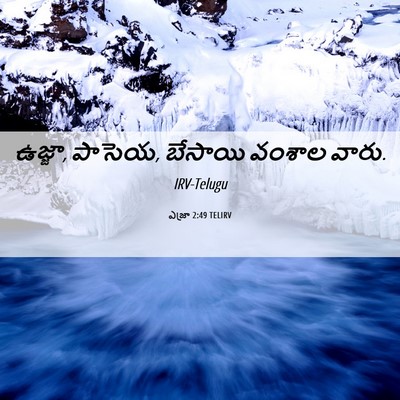 Picture 06 - ఎజ్రా 2:49 TELIRV - ఉజ్జా, పాసెయ, - Bible Verse Picture