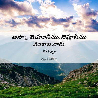 Picture 06 - ఎజ్రా 2:50 TELIRV - అస్నా, మెహూనీము, - Bible Verse Picture
