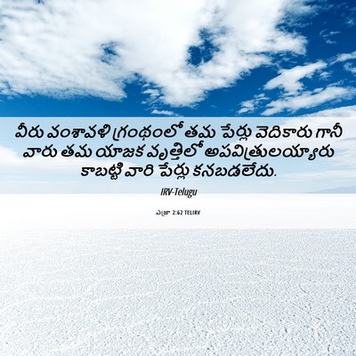 Picture 06 - ఎజ్రా 2:62 TELIRV - వీరు వంశావళి - Bible Verse Picture