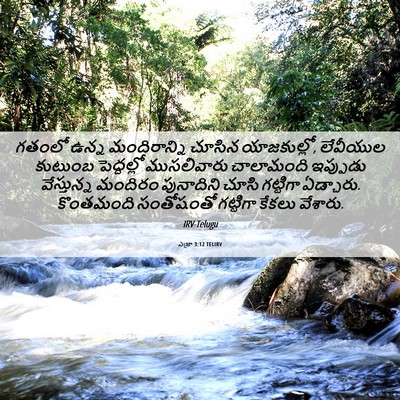 Picture 06 - ఎజ్రా 3:12 TELIRV - గతంలో ఉన్న - Bible Verse Picture