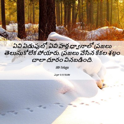 Picture 06 - ఎజ్రా 3:13 TELIRV - ఏవి ఏడుపులో, ఏవి - Bible Verse Picture