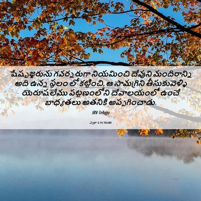 Picture 06 - ఎజ్రా 5:15 TELIRV - షేష్బజ్జరును - Bible Verse Picture
