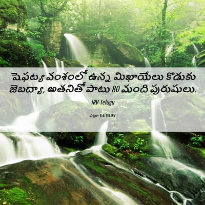 Picture 06 - ఎజ్రా 8:8 TELIRV - షెఫట్య వంశంలో - Bible Verse Picture