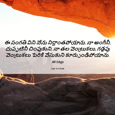 Picture 06 - ఎజ్రా 9:3 TELIRV - ఈ సంగతి విని నేను - Bible Verse Picture