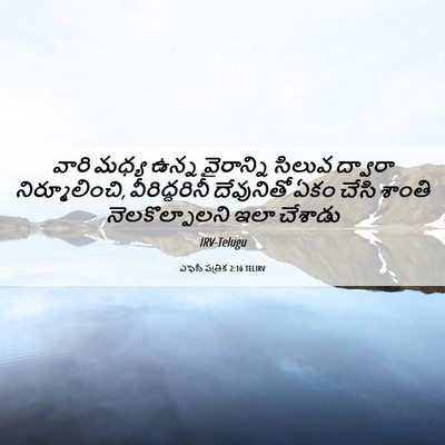 Picture 06 - ఎఫెసీ పత్రిక 2:16 TELIRV - వారి మధ్య ఉన్న - Bible Verse Picture