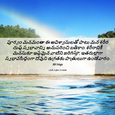 Picture 06 - ఎఫెసీ పత్రిక 2:3 TELIRV - పూర్వం మనమంతా ఈ - Bible Verse Picture