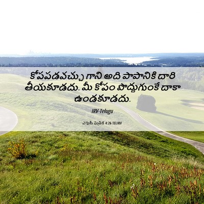 Picture 06 - ఎఫెసీ పత్రిక 4:26 TELIRV - కోపపడవచ్చు గాని - Bible Verse Picture
