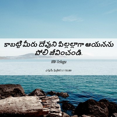 Picture 06 - ఎఫెసీ పత్రిక 5:1 TELIRV - కాబట్టి మీరు - Bible Verse Picture