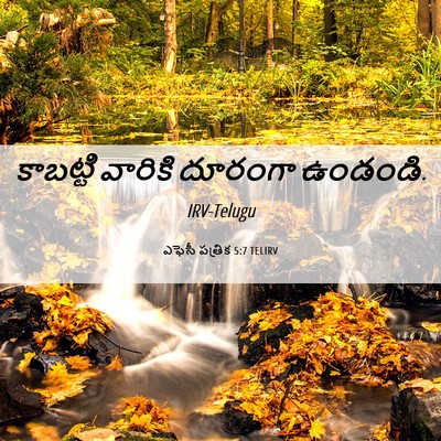 Picture 06 - ఎఫెసీ పత్రిక 5:7 TELIRV - కాబట్టి వారికి - Bible Verse Picture