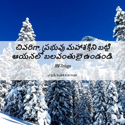 Picture 06 - ఎఫెసీ పత్రిక 6:10 TELIRV - చివరిగా, ప్రభువు - Bible Verse Picture