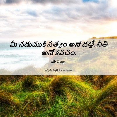 Picture 06 - ఎఫెసీ పత్రిక 6:14 TELIRV - మీ నడుముకి సత్యం - Bible Verse Picture