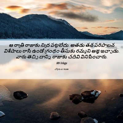 Picture 06 - ఎస్తేరు 6:1 TELIRV - ఆ రాత్రి రాజుకు - Bible Verse Picture