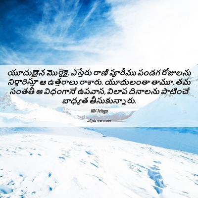 Picture 06 - ఎస్తేరు 9:31 TELIRV - యూదుడైన మొర్దెకై, - Bible Verse Picture