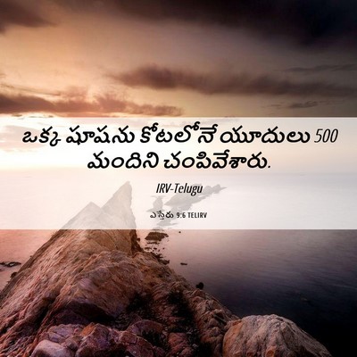 Picture 06 - ఎస్తేరు 9:6 TELIRV - ఒక్క షూషను - Bible Verse Picture