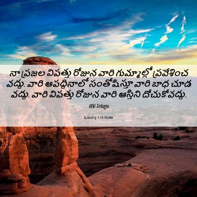 Picture 06 - ఓబద్యా 1:13 TELIRV - నా ప్రజల విపత్తు - Bible Verse Picture