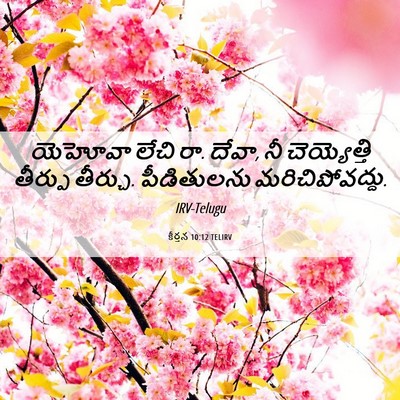 Picture 06 - కీర్తన 10:12 TELIRV - యెహోవా లేచి రా. - Bible Verse Picture