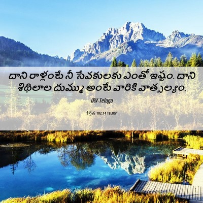 Picture 06 - కీర్తన 102:14 TELIRV - దాని రాళ్లంటే నీ - Bible Verse Picture