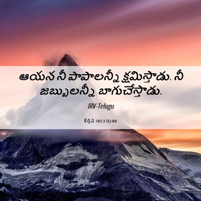 Picture 06 - కీర్తన 103:3 TELIRV - ఆయన నీ పాపాలన్నీ - Bible Verse Picture