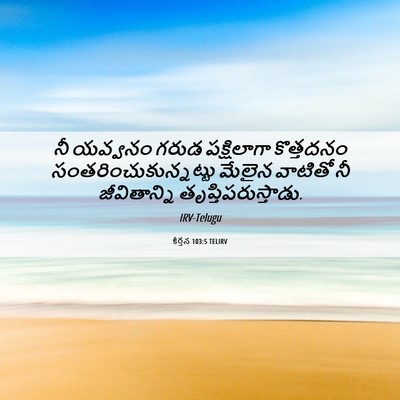 Picture 06 - కీర్తన 103:5 TELIRV - నీ యవ్వనం గరుడ - Bible Verse Picture