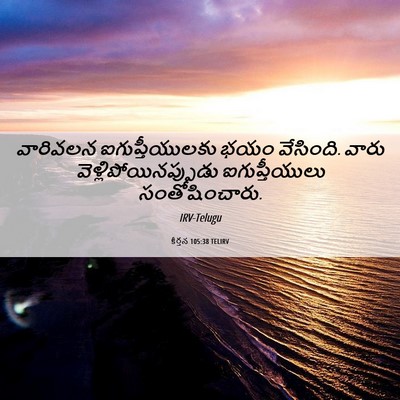Picture 06 - కీర్తన 105:38 TELIRV - వారివలన - Bible Verse Picture