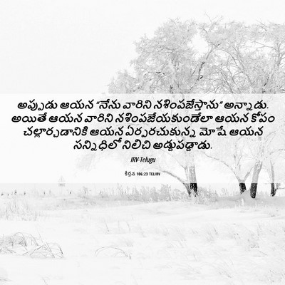 Picture 06 - కీర్తన 106:23 TELIRV - అప్పుడు ఆయన “నేను - Bible Verse Picture