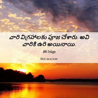 Picture 06 - కీర్తన 106:36 TELIRV - వారి విగ్రహాలకు - Bible Verse Picture