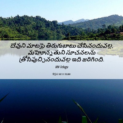 Picture 06 - కీర్తన 107:11 TELIRV - దేవుని మాటపై - Bible Verse Picture