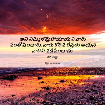 Picture 06 - కీర్తన 107:30 TELIRV - అవి - Bible Verse Picture