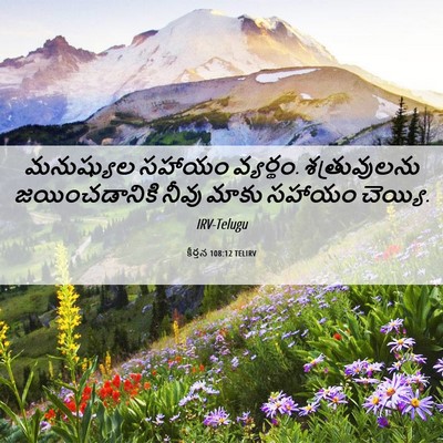 Picture 06 - కీర్తన 108:12 TELIRV - మనుష్యుల సహాయం - Bible Verse Picture