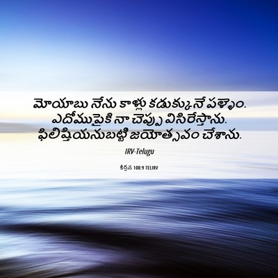 Picture 06 - కీర్తన 108:9 TELIRV - మోయాబు నేను - Bible Verse Picture
