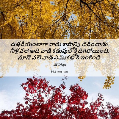 Picture 06 - కీర్తన 109:18 TELIRV - ఉత్తరీయంలాగా వాడు - Bible Verse Picture