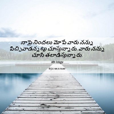 Picture 06 - కీర్తన 109:25 TELIRV - నాపై నిందలు మోపే - Bible Verse Picture