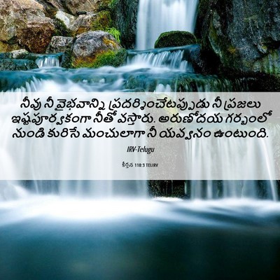 Picture 06 - కీర్తన 110:3 TELIRV - నీవు నీ వైభవాన్ని - Bible Verse Picture